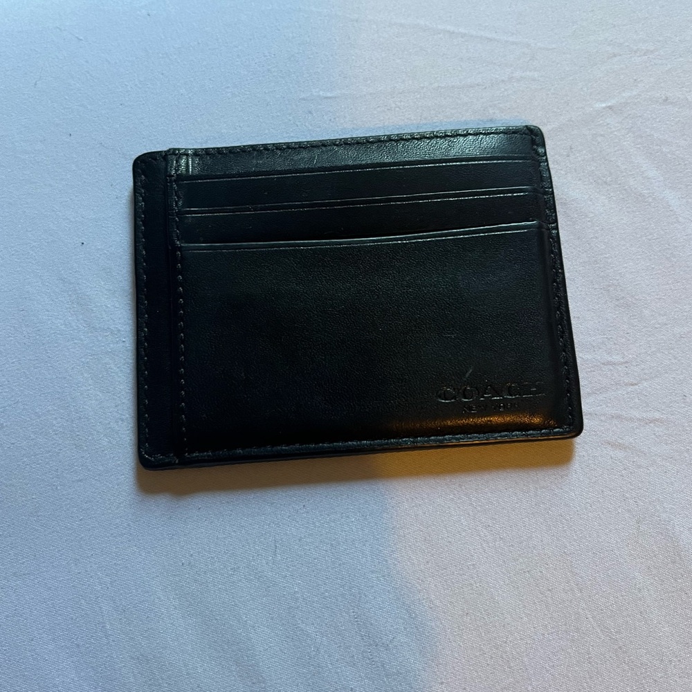 Coach men’s leather card case/wallet